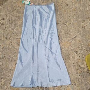 NWT Elegant Sky Blue Maxi Skirt